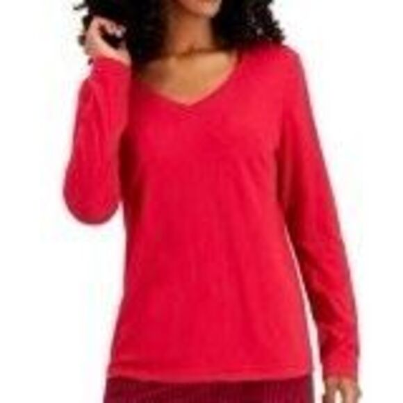 Charter Club Cotton Top, Created for Macy's - Tiny Buff Check Size M - Picture 1 of 3